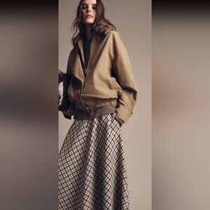 Vintage 80' Bomber Khaki Retro Jacket XL Trendy Style XL